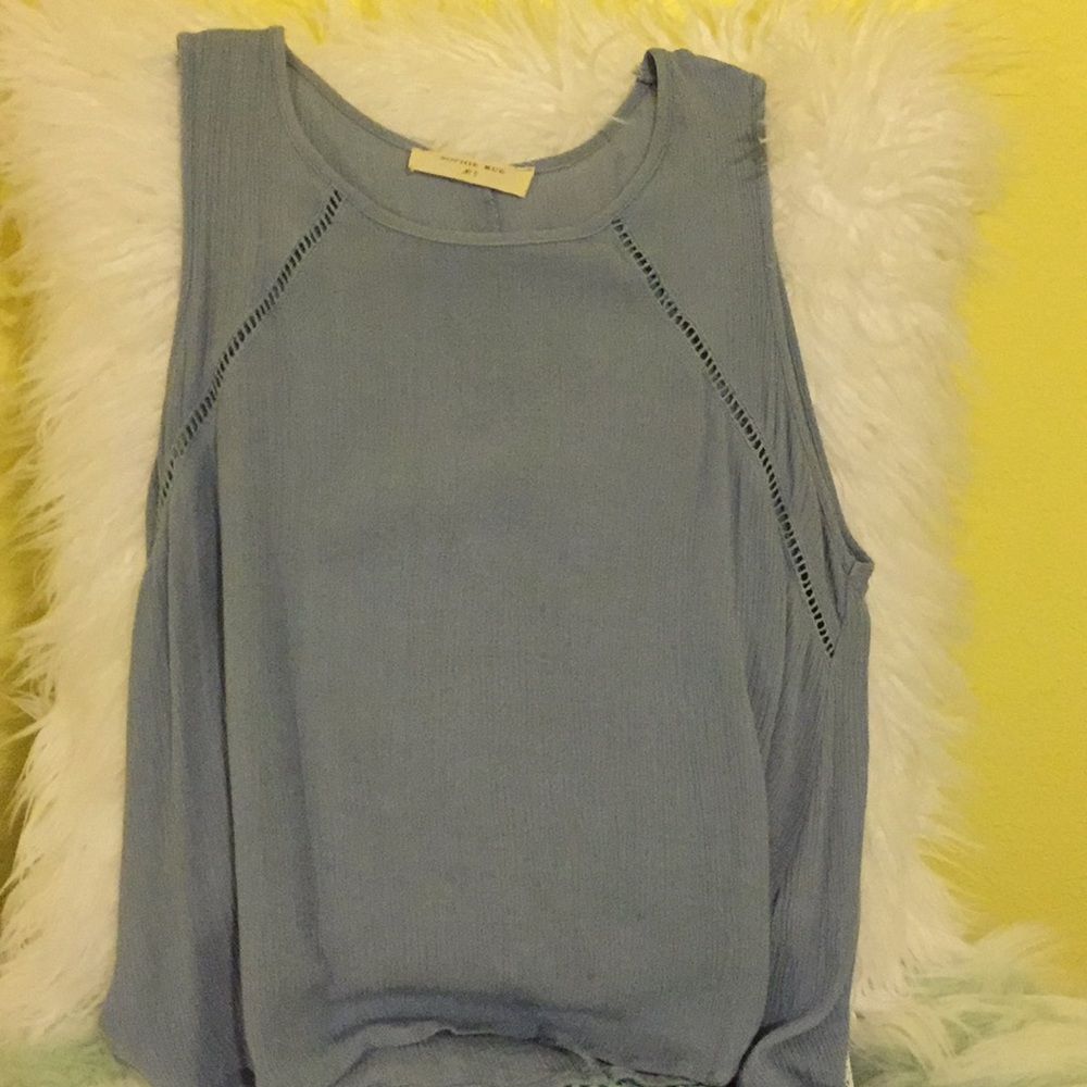 Light blue top